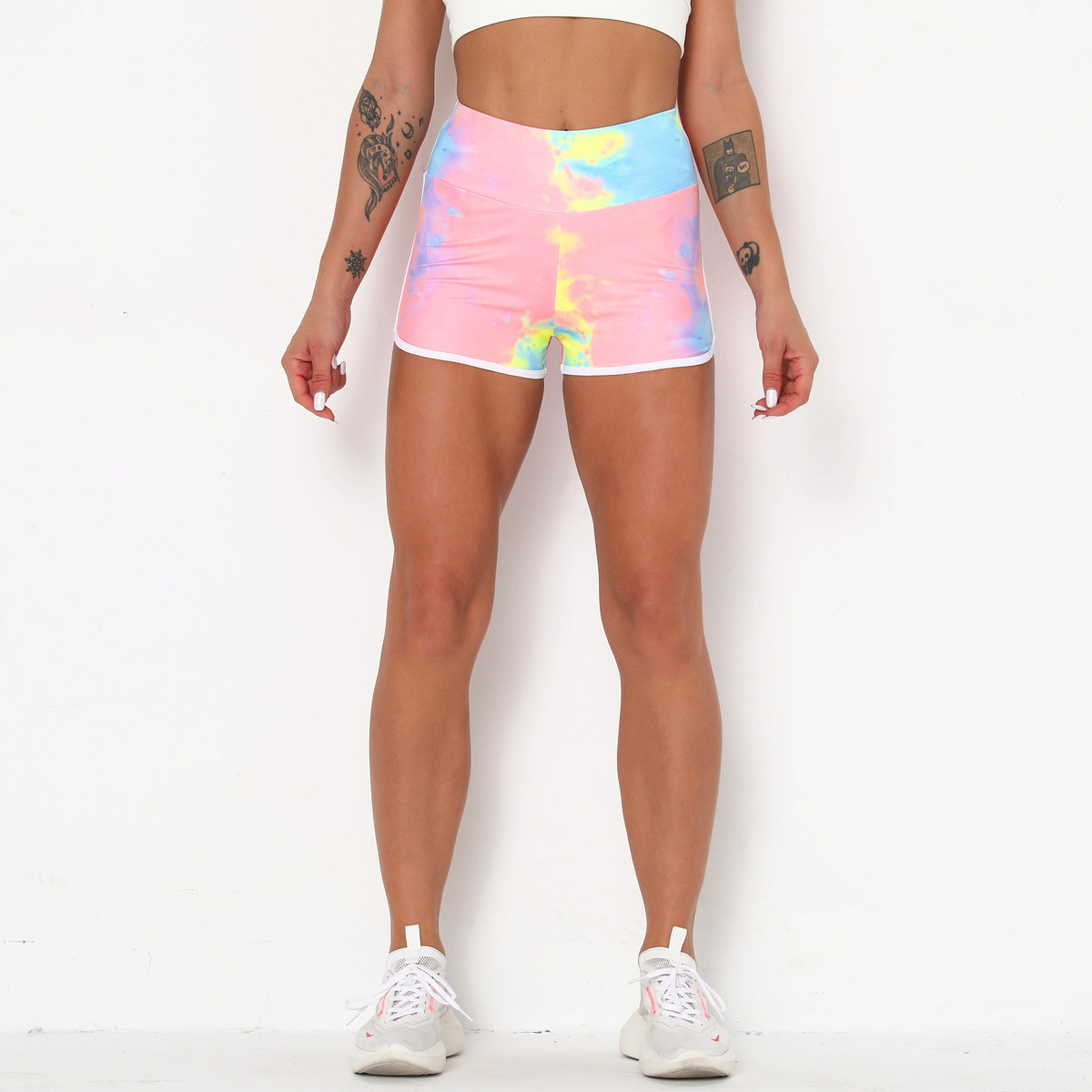 new tights printing quick-drying stretch yoga shorts NSNS11034