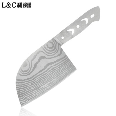 Manufactor supply Partially Prepared Products Stainless steel Knife embryo Available logo laser Moire blade DIY Kitchen knife blade
