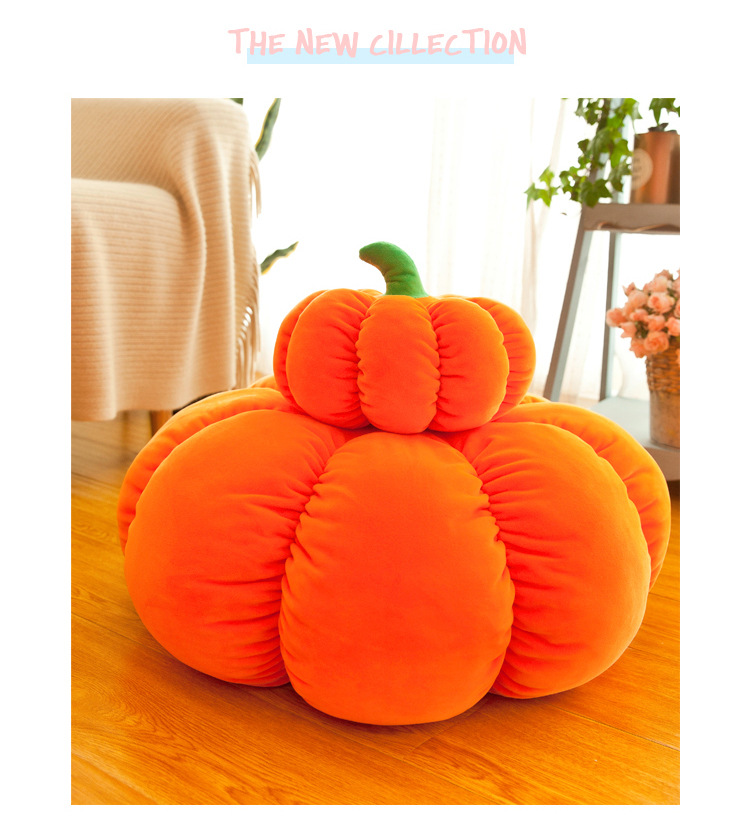 Cute Pumpkin Sleeping Pillow Plush Toy Rag Doll Large Round Cushion Birthday Gift Female Doll