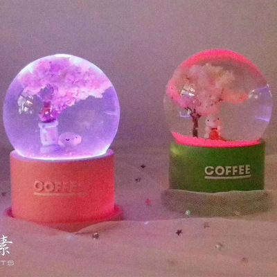 水晶球摆件生日礼物小朋友带雪花小号儿童小学生可爱送同学女孩子