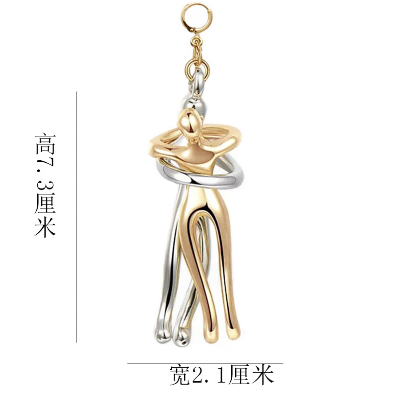 New Fashion Creative Double Embracing Fun Earrings Wholesale display picture 3