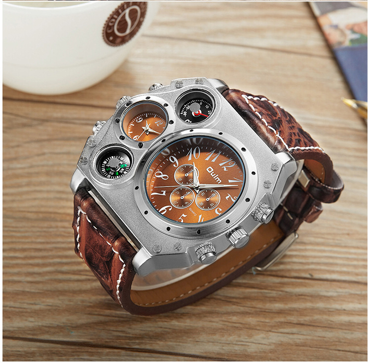 All Seasons Season Retro Solid Color Buckle Quartz Watch Men's Watches
