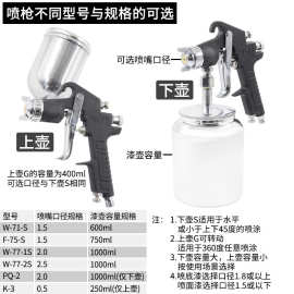 气动喷漆枪F75 高雾化汽车家具涂料油漆喷涂机乳胶漆喷涂喷枪工具