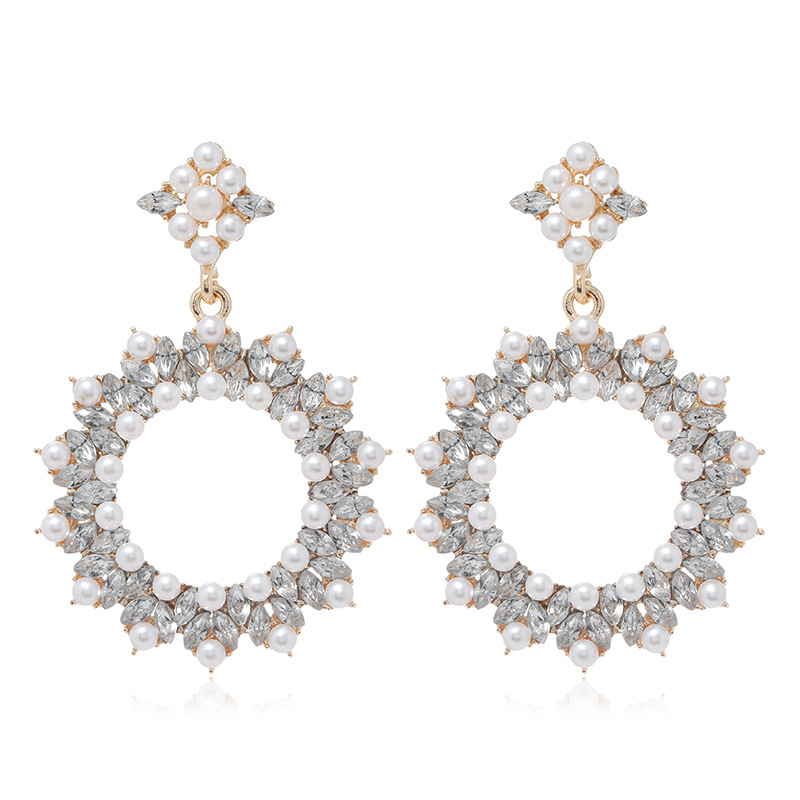 Diamond Flower Bohemian Earrings display picture 2