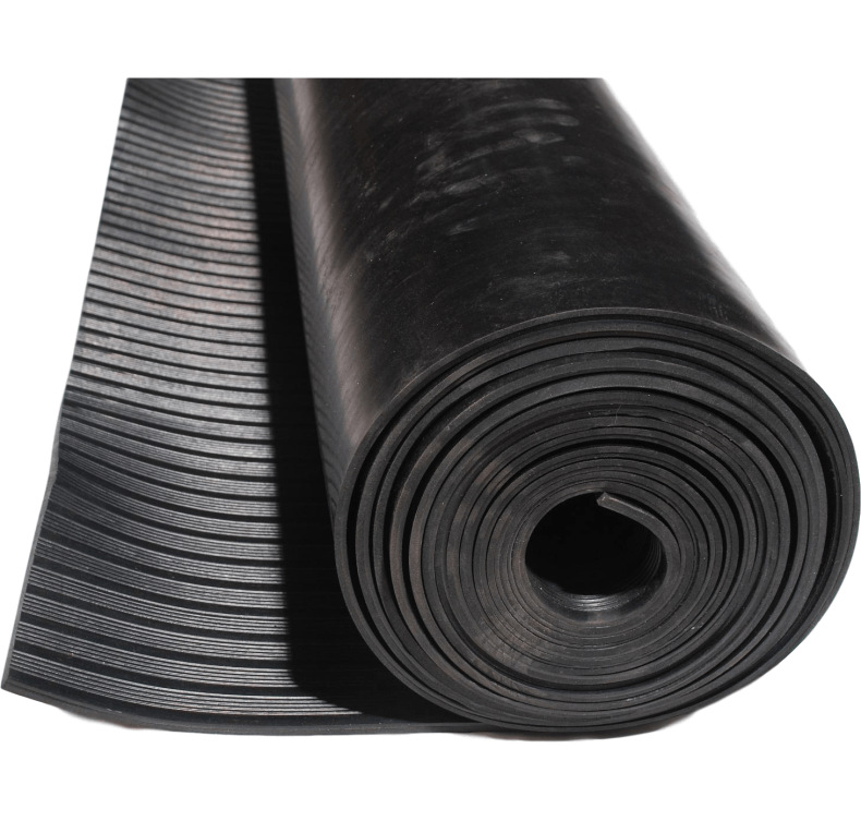 廠家直銷細條紋橡膠板 黑色細條紋橡膠板絕緣膠墊5mm