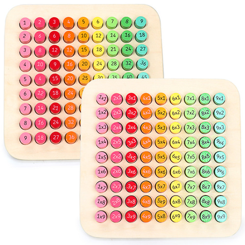 Children's multiplication table 0.4 wooden nine-nine multiplication table mathematics primary school arithmetic multiplication board teaching aids