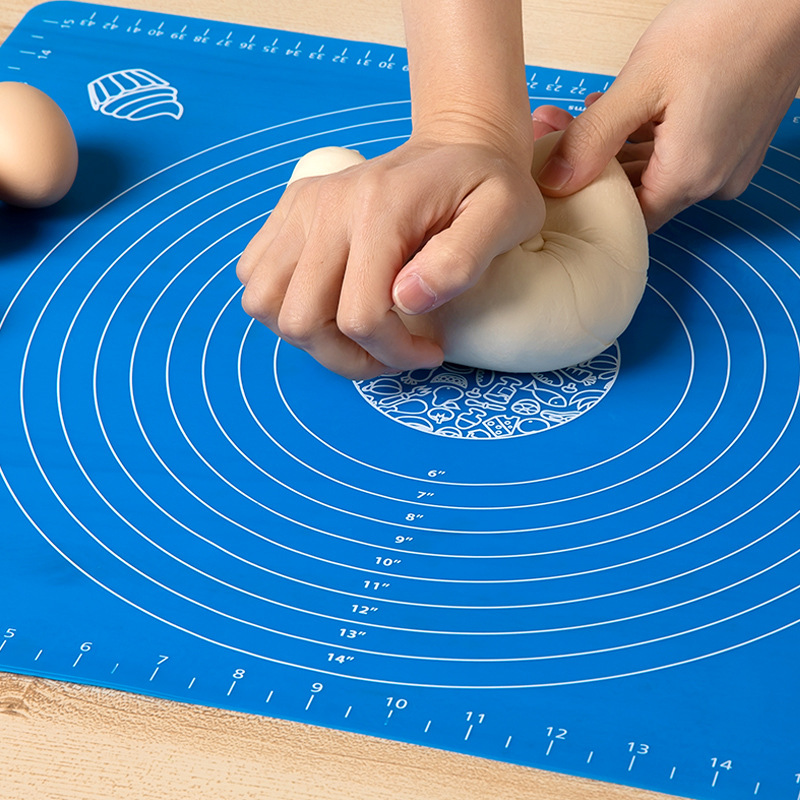 硅胶揉面垫 65*45cm 带刻度硅胶垫 软案板 加厚食品级硅胶揉面垫