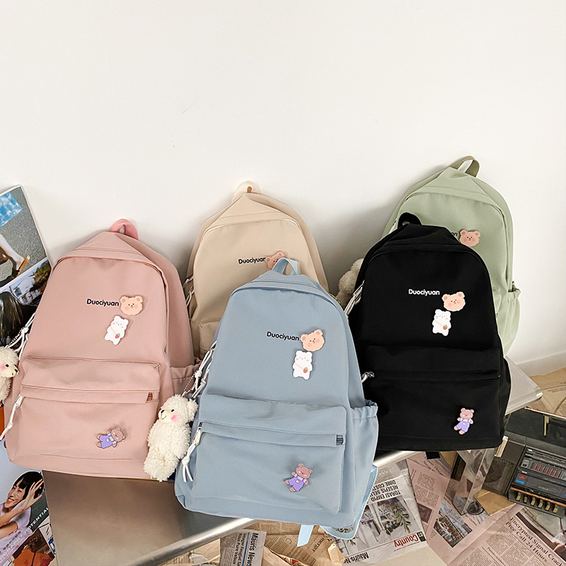 Simple Students Cute School Bag Vintage Soft Backpack display picture 73