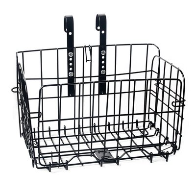 自行車籃子前車筐單車山地車通用折疊車籃車簍後貨架車筐菜籃子