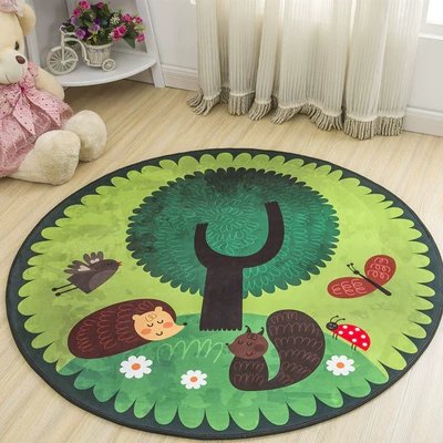 computer chair floor mat living — Avtomobil döşəmə paspasları - green-forest-80cm-diameter-round
