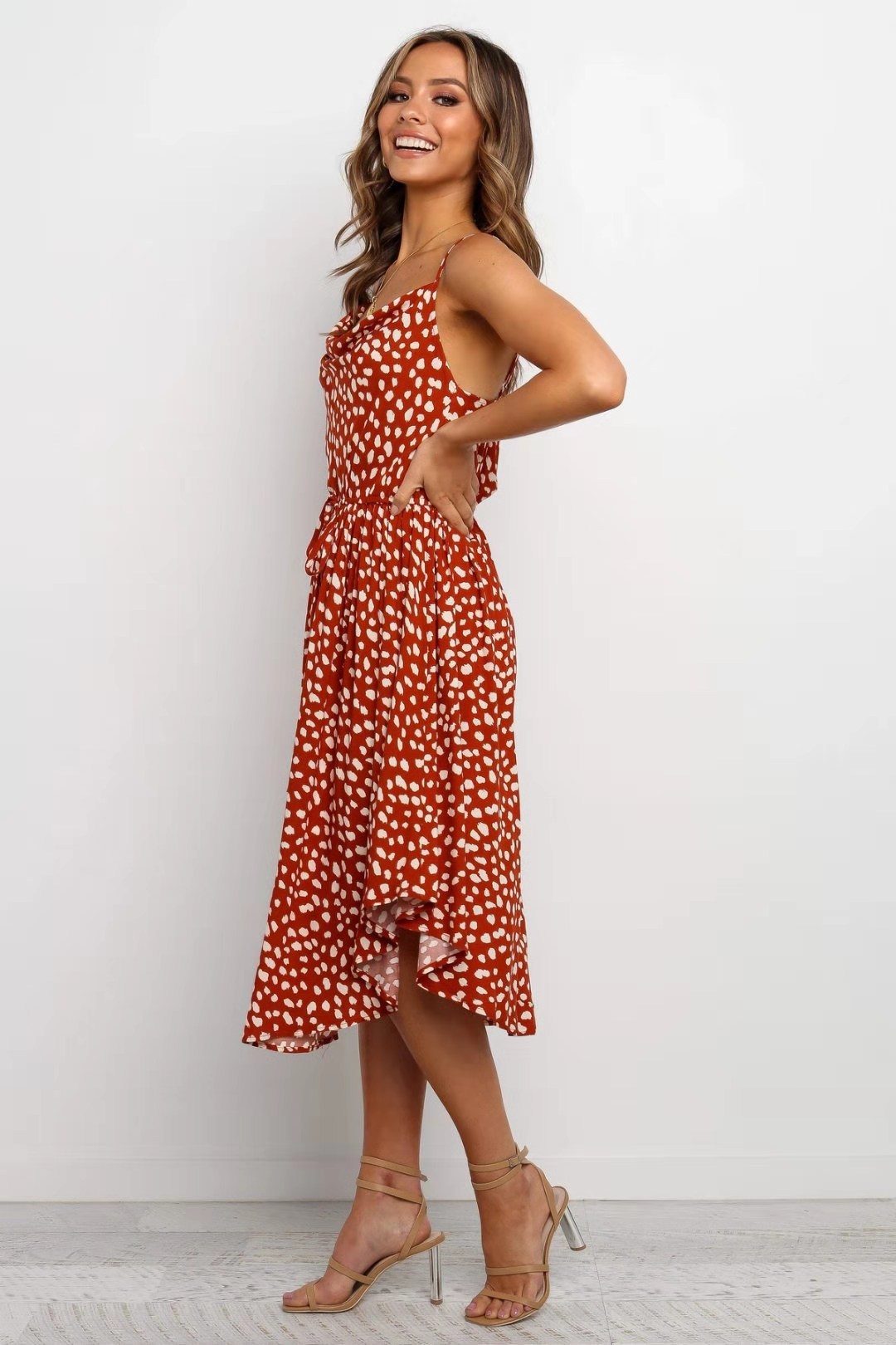  new dress holiday style printed skirt NSYD3902