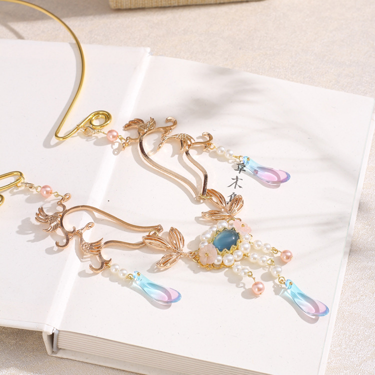 櫻珞項圈明制漢服配飾古風項鏈流蘇吊墜簪娘古裝首飾少女古代飾品