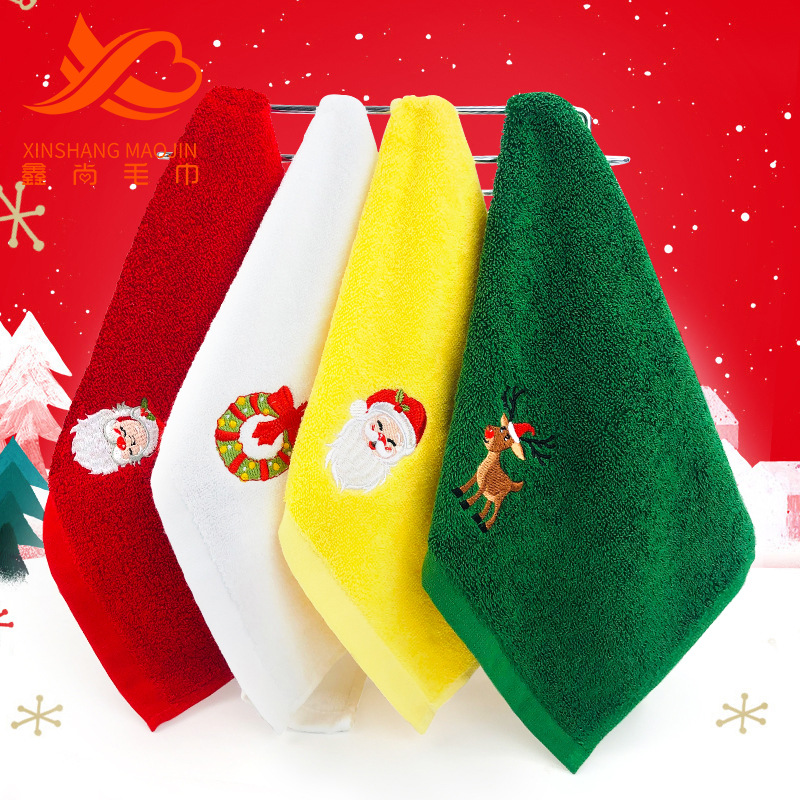Xinshang Towel Manufacturer Wholesale Christmas Towels Children's Towels Holiday Style Gift Towels Customized Logo