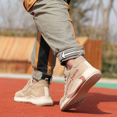 Factory Direct Sales Men's Safety Shoes with Breathable Steel Toe, Anti-Puncture, Anti-Slashing, Lightweight, Comfortable, Durable Work Boots