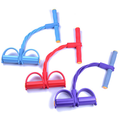 厂家直销脚踏拉力器 仰卧起坐脚蹬拉力器 泡棉TPE脚踏拉力器