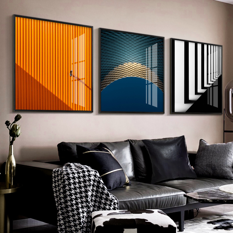 Modern Light Luxury Industrial Style Abstract Art Architectural Art Decorative Painting Nordic Living Room Study Wall Painting Mural Painting