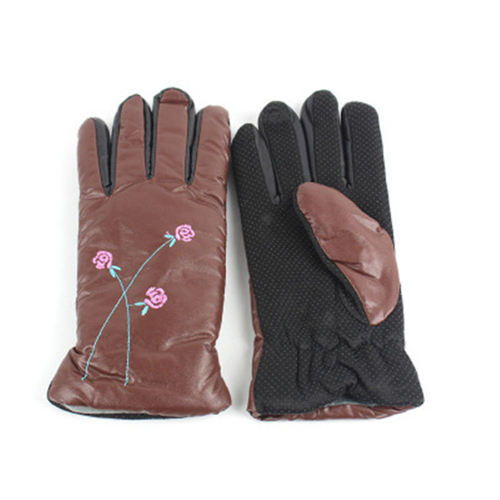 加绒加厚秋冬季加棉加厚布手套保暖女骑行摩托车滑雪手套