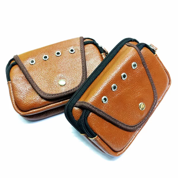 Men's leather waterproof mobile phone bag large cowhide belt mobile phone waist bag horizontal cigarette bag coin purse