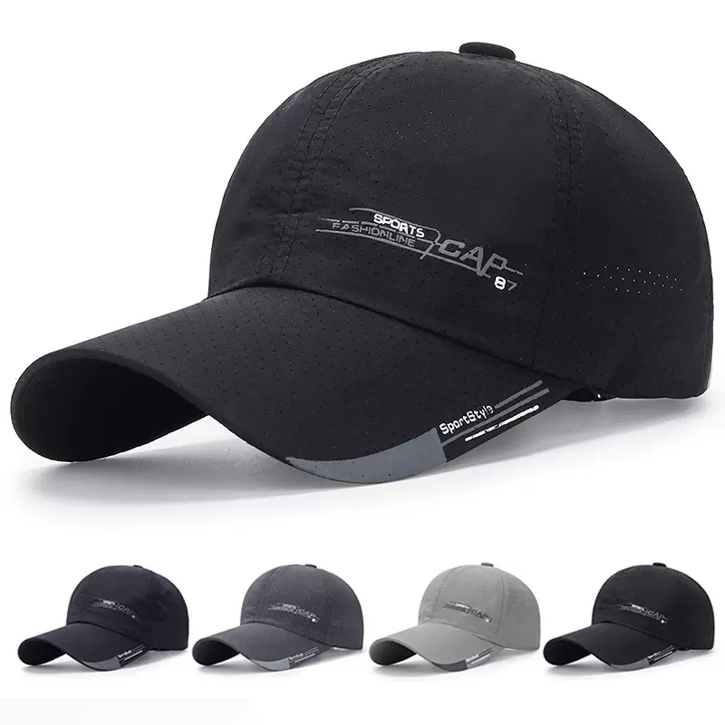 夏季新款棒球帽字母cap透气鸭舌帽遮阳防晒网帽休闲运动帽批发
