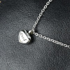 Necklace heart-shaped with letters, metal pendant, hands and feet prints, accessory, Aliexpress