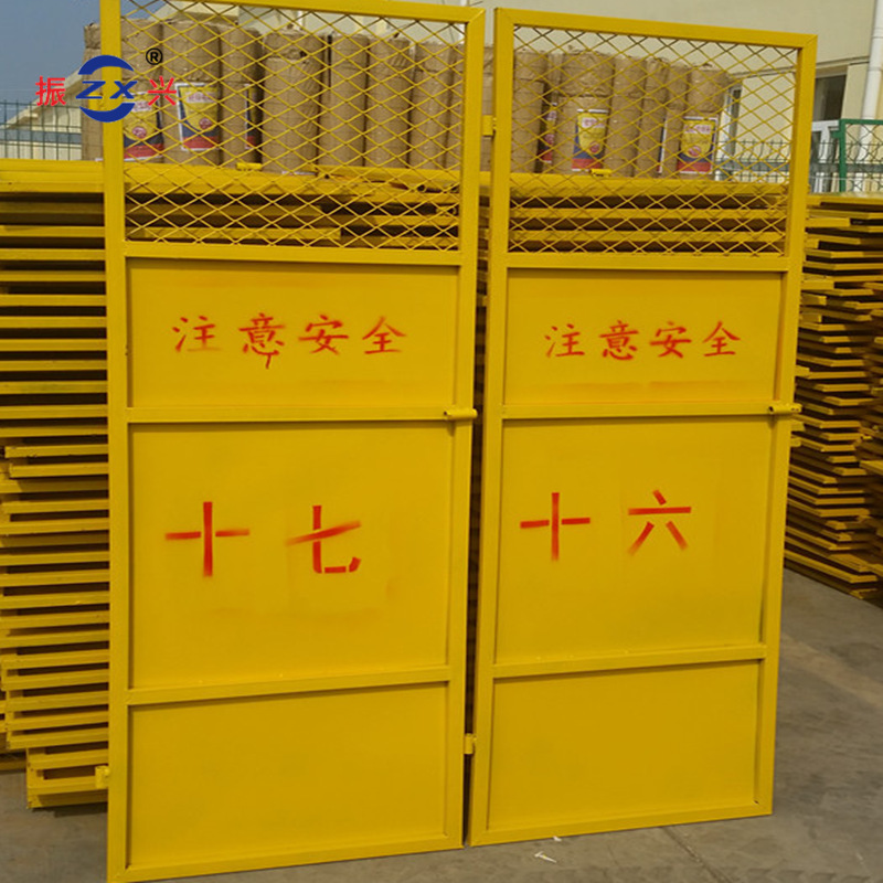 广州电梯门 井口安全防护门 楼层通道隔离门 建筑施工电梯门