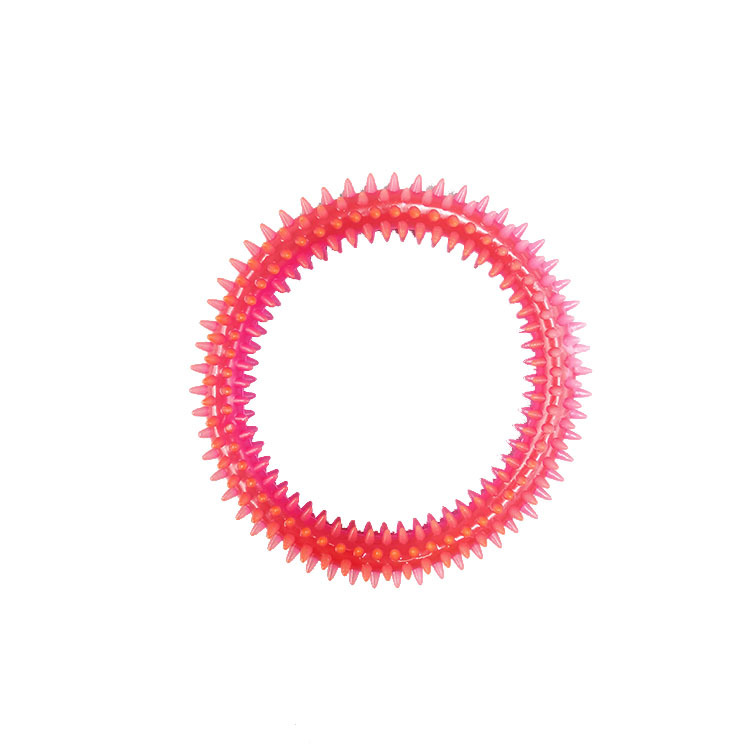 Transfronterizo de PVC transparente 15cm mordedura de perro grande Thorn anillo perro mascota molar de limpieza de dientes de la fábrica de juguetes de entrenamiento al por mayor