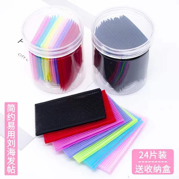 Long Bangs Sticker Boxed Girl's Magic Hair Sticker Simple Hair Children's Adult Black Fixed Broken Hair Sticker Posting
