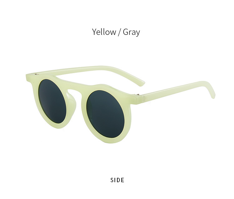 Round Frame Sunglasses Irregular Single Beam New Retro Jelly Personality Sunglasses Simple Hip-hop Wholesale Nihaojewelry display picture 4
