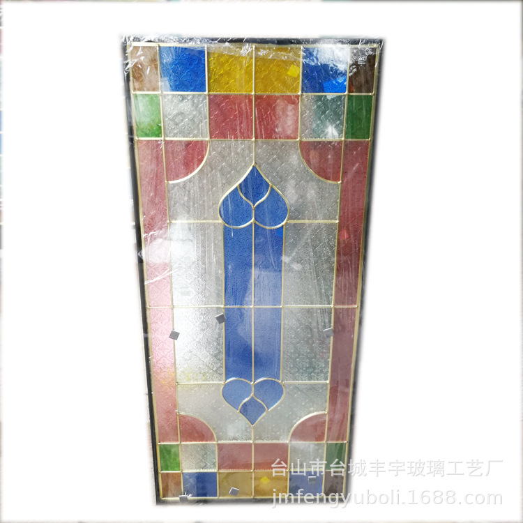 新款满洲窗镶嵌工艺玻璃 异形玻璃拼镜 教堂门窗玻璃广式玻璃