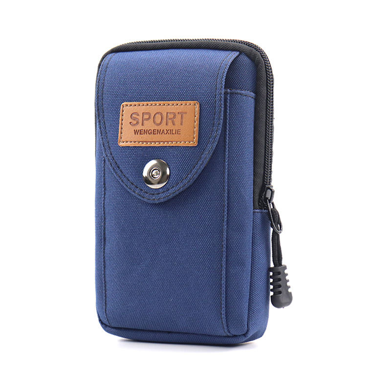 Teléfono móvil bolso de la cintura cinturón de los hombres caja del teléfono móvil impermeable al aire libre deportes cinturón multifuncional teléfono móvil bolsa vertical bolso colgante hombres
