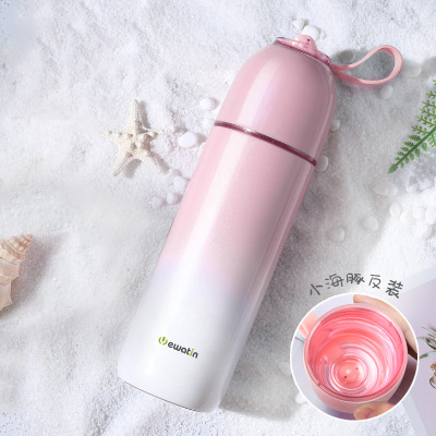 保温杯女便携茶杯316不锈钢网红时尚水杯ins学生简约一件代发包邮