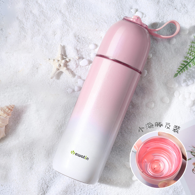 保温杯女便携茶杯316不锈钢网红时尚水杯ins学生简约一件代发包邮