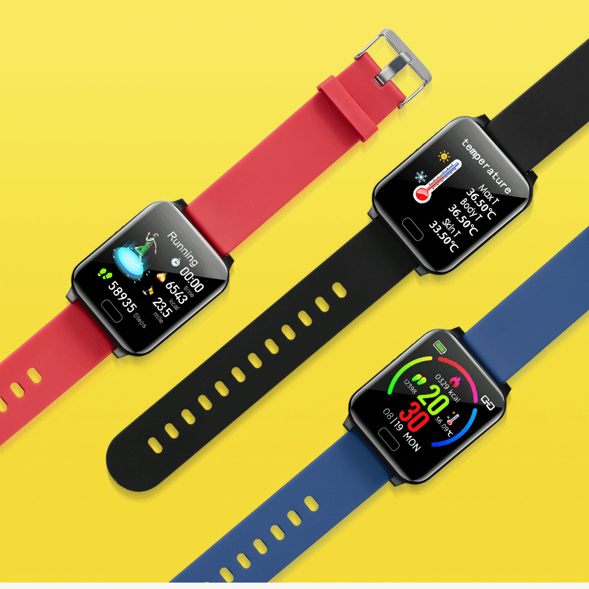 new pattern y03 intelligence Bracelet Body temperature Heart Rate Blood pressure Oxygen sleep Monitor Cross border Explosive money factory Direct selling gift