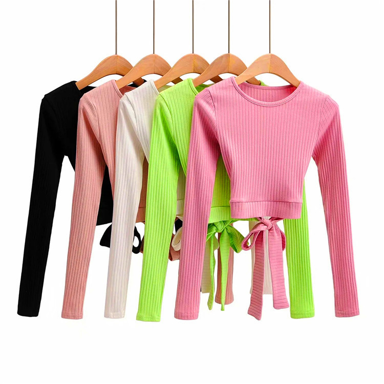 long-sleeved slim knit bottoming shirt  NSLD16413