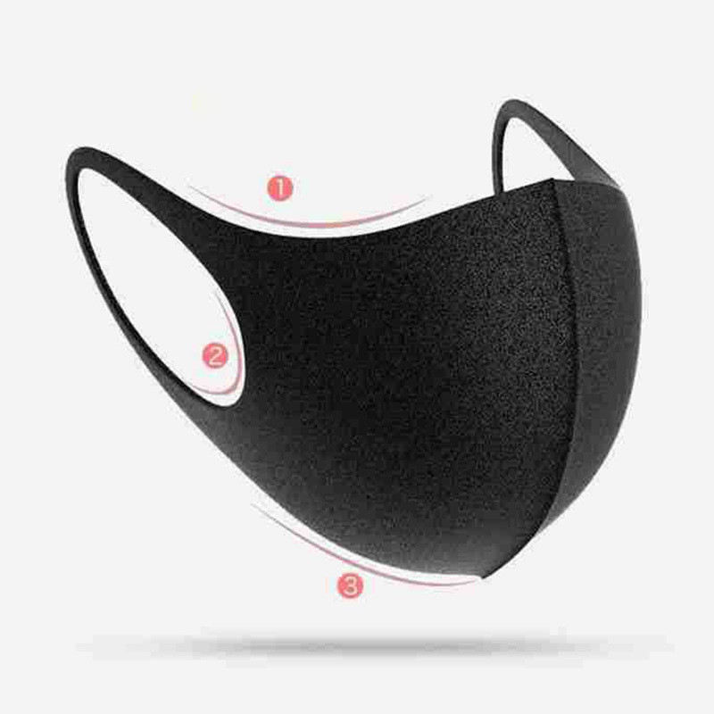 明星同款口罩春夏薄款透气防尘口罩非一次性可水洗口罩黑色防雾霾|ms