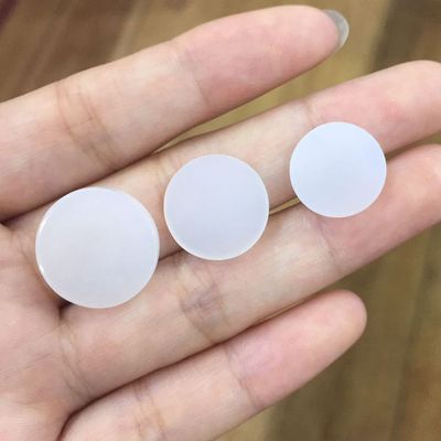 天然和田白玉平安无事牌圆形吊坠 DIY饰品可镶嵌百搭锁骨链项链女