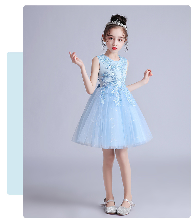 Princess Solid Color Polyester Girls Dresses display picture 1