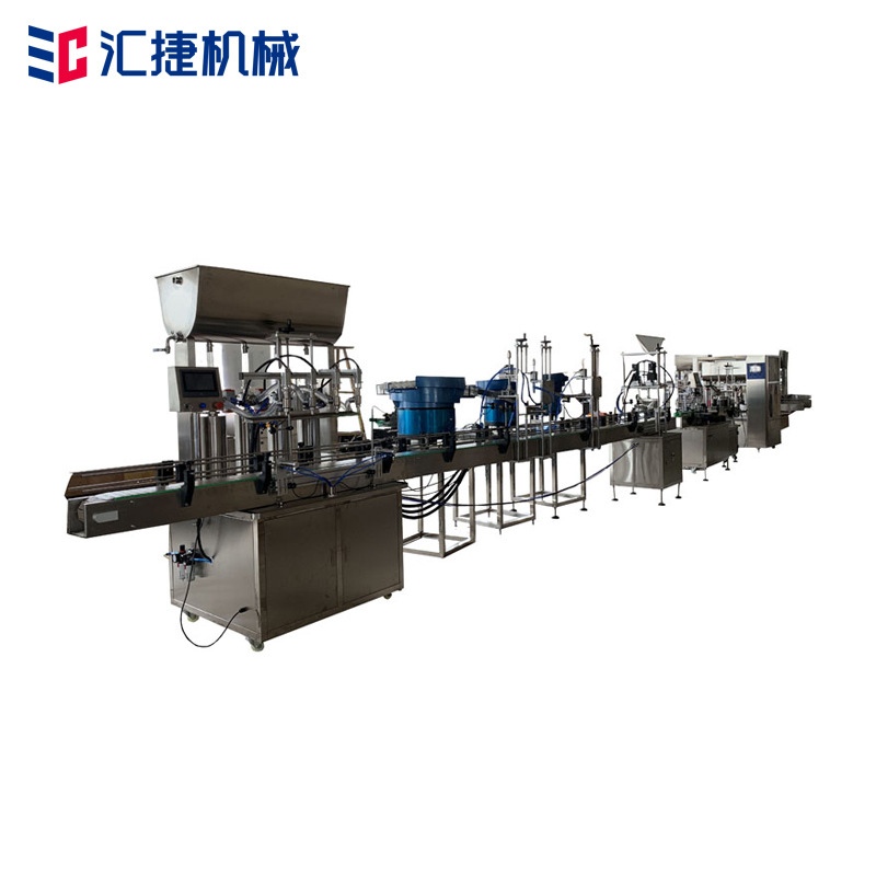 鸭嘴盖洗手液全自动四头膏体灌装流水线 酒精凝胶旋盖灌装生产线