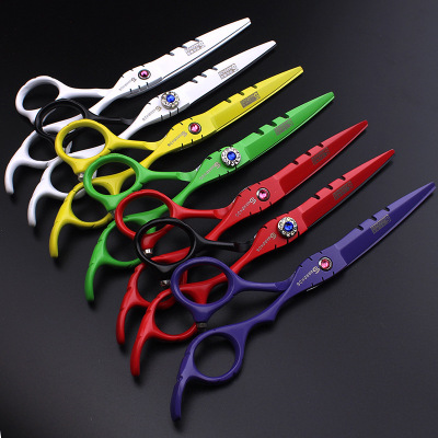 Barber Shop Hair Stylist Dedicated Hair scissors major 6 inch Flat shears Dental scissors Willow leaf combination suit
