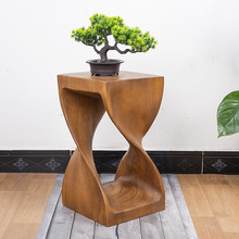 泰國進口工藝品 手工實木整雕抽象立體凳異形木質凳子換鞋凳花架