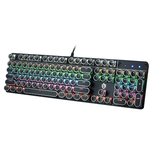 Meishang e-family HJK900 punk mechanical keyboard 104 keys metal backlight computer wired keyboard green axis office