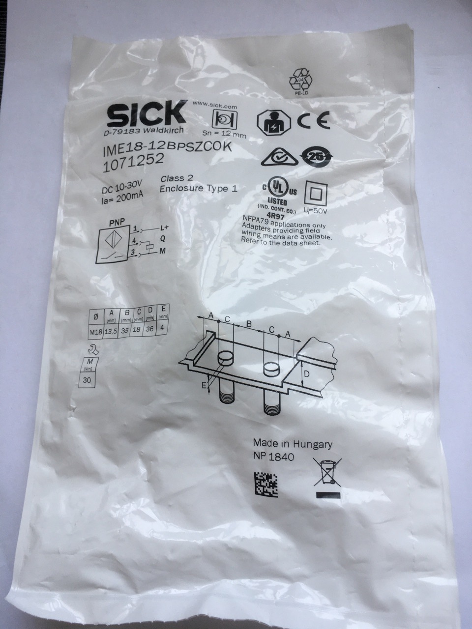 接近开关 IME18-12BPSZCOK