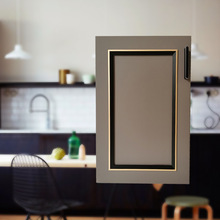 新款现代风格橱柜衣柜门双色铜条吸塑门E1密度板18毫米厚门板定做