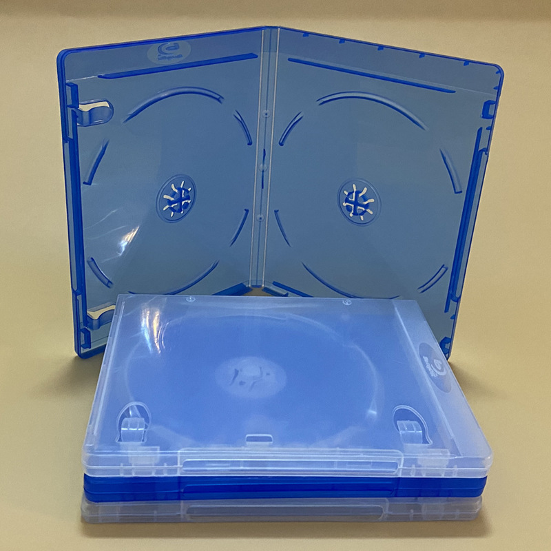 CD DVD光盘盒 软塑料蓝光长方形透明单/双碟盒 可插封面光盘盒