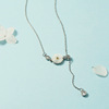 The new shell small daisy stretch necklace cute Japanese and Korean student personality female girlfriends cold light wind gifts to girlfriend