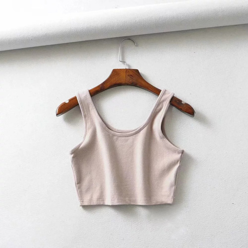 Women's sports vest, summer export style, very popular on Instagram, sexy U-neck slim-fit short quick-drying fitness yoga underwear
