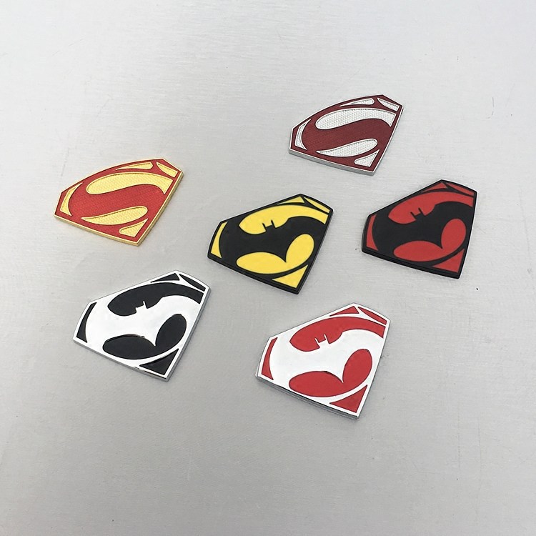 汽车改装金属标超人车贴3D立体个性金属贴蝙蝠侠车标贴卡通贴饰