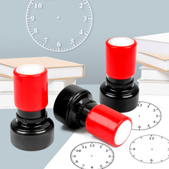 兒童DIY塗鴉小印章老師教學鐘錶盤印章幼兒園益智玩具圖案印章