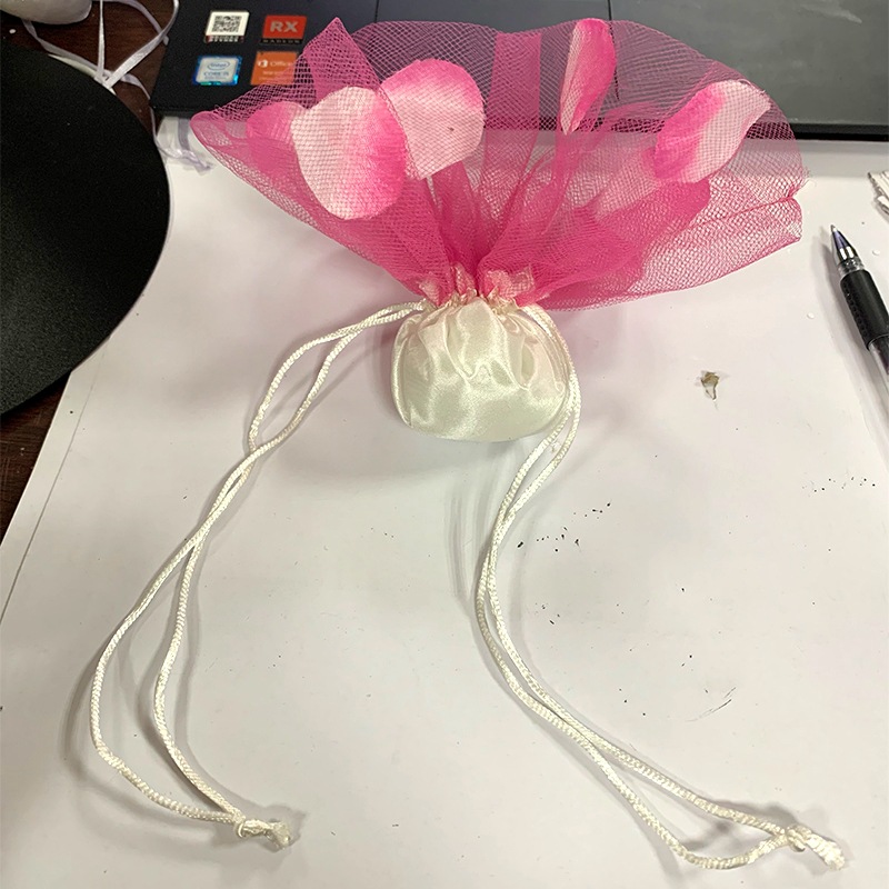 工厂定制粉色色丁袋 红色布袋 拉绳束口色丁布袋 可定制LOGO