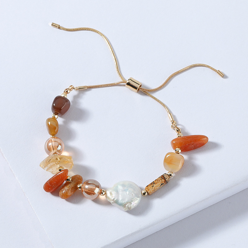 Fashion Natural Pearl Drawstring Bracelet display picture 2